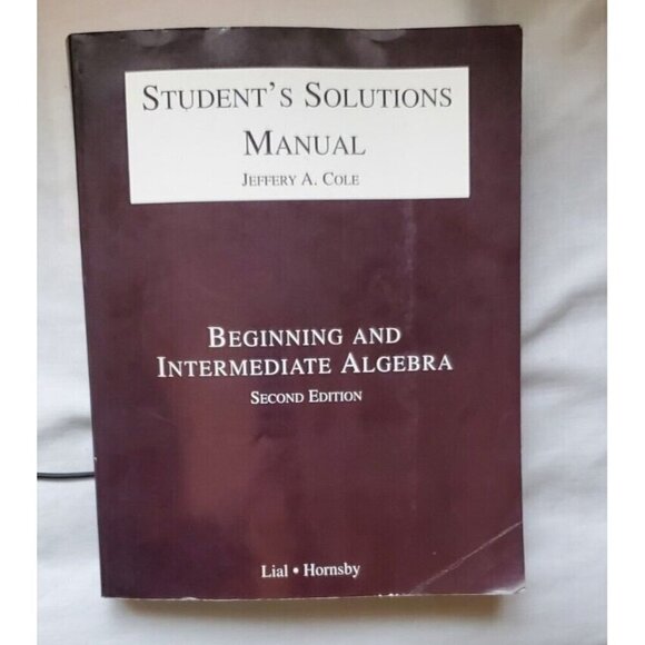 Student's Solution Manual: Beginning and Intermediate Algebra (Second Edition) - Picture 1 of 2